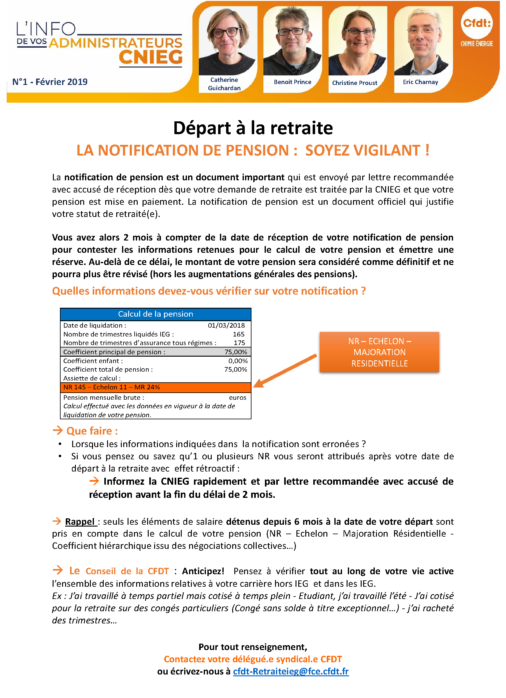 IEG_ L'info n°1 de vos Administrateurs CNIEG _ Départ à la retraite LA ...